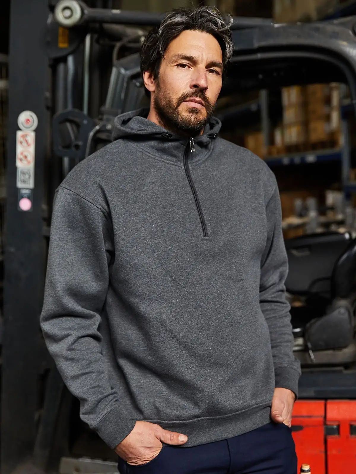 Bio Workwear Half Zip Hoody - Daiber