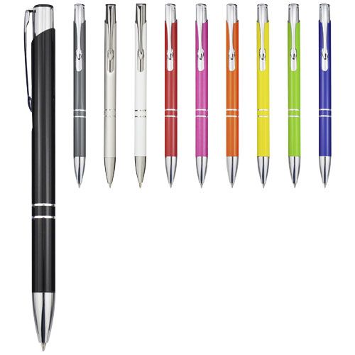 Penna a sfera in alluminio riciclato Moneta (inchiostro nero)