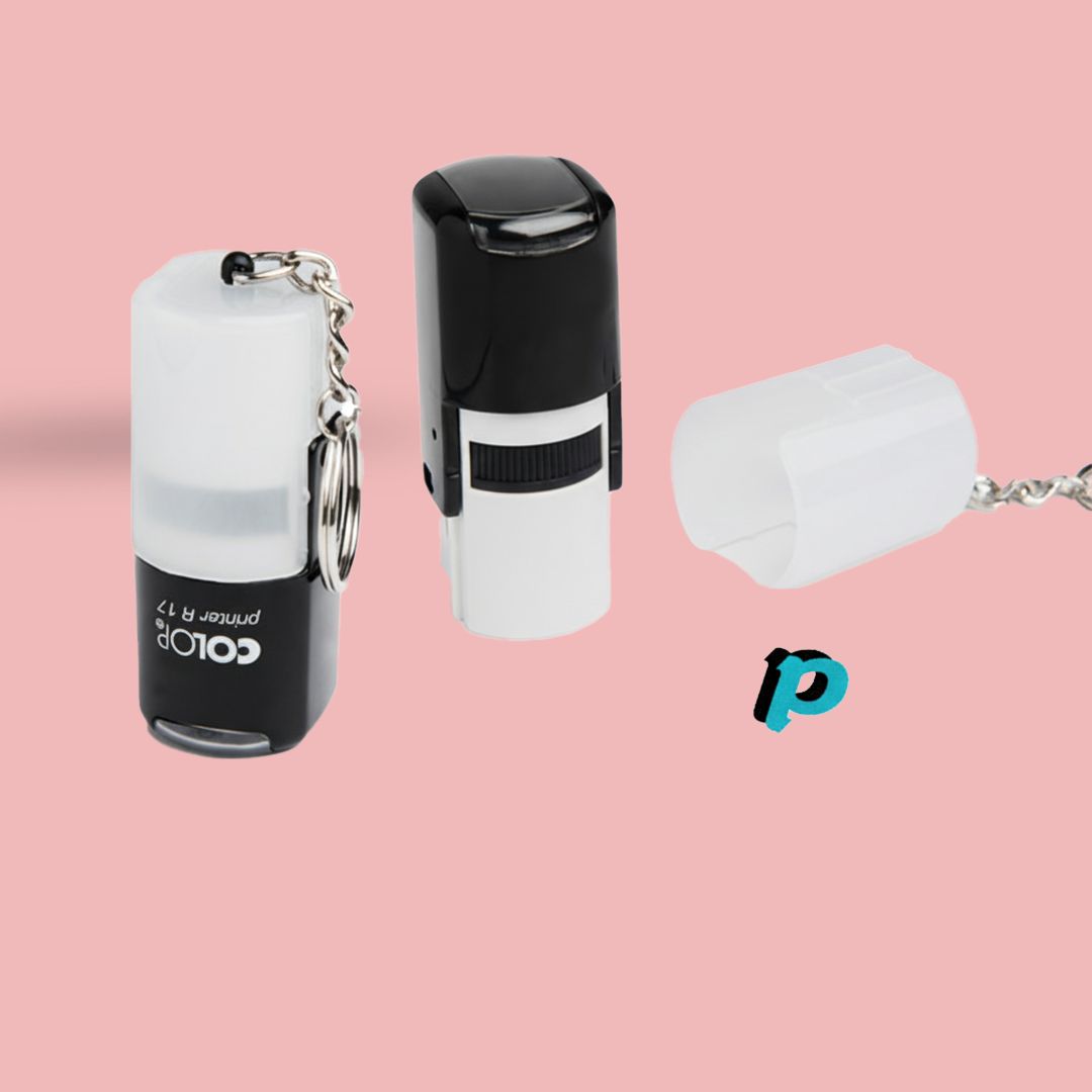 Mini timbri con portachiavi