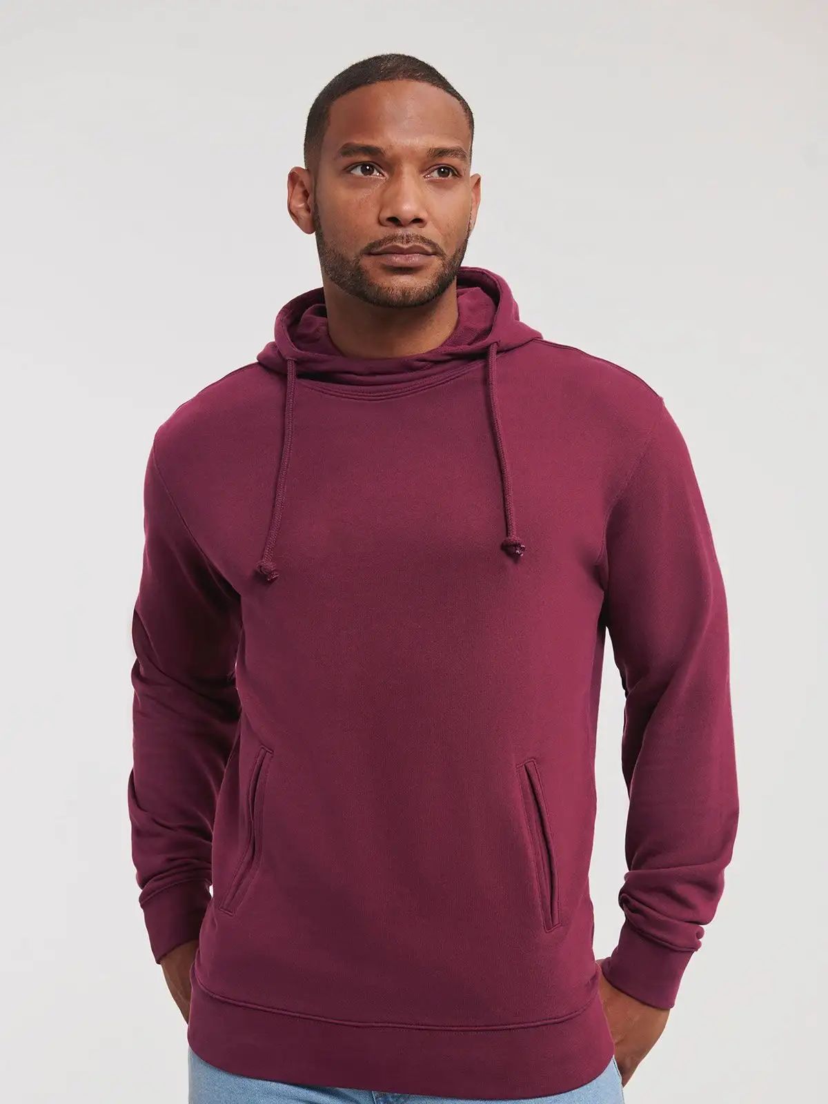 Pure Organic High Collar Hooded Sweat - Russell