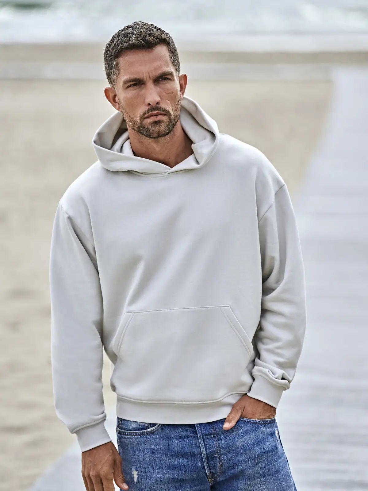 Urban Heavy Loose Fit Hooded Sweatshirt - Tee Jays