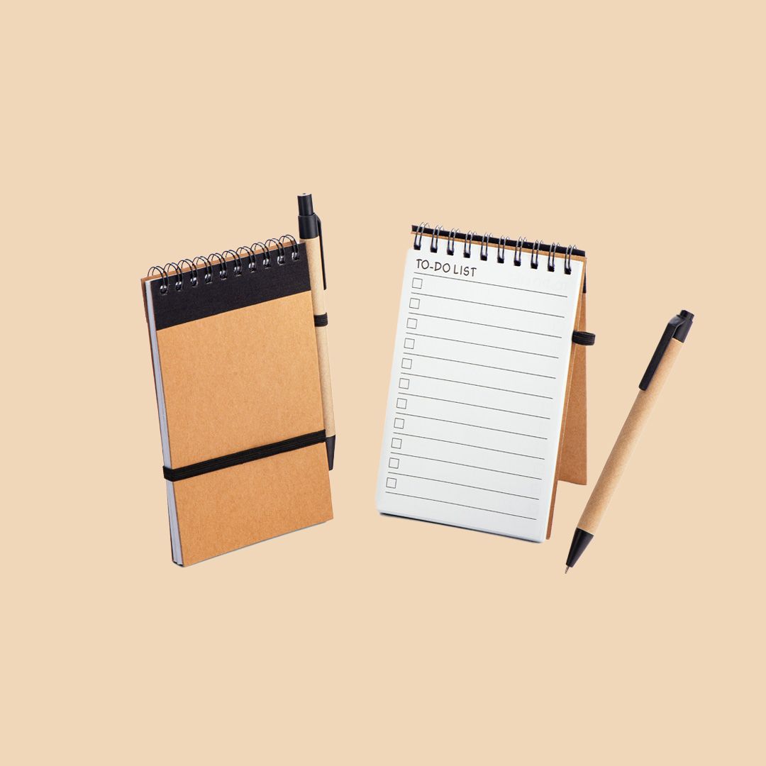 Campione di block notes con penna