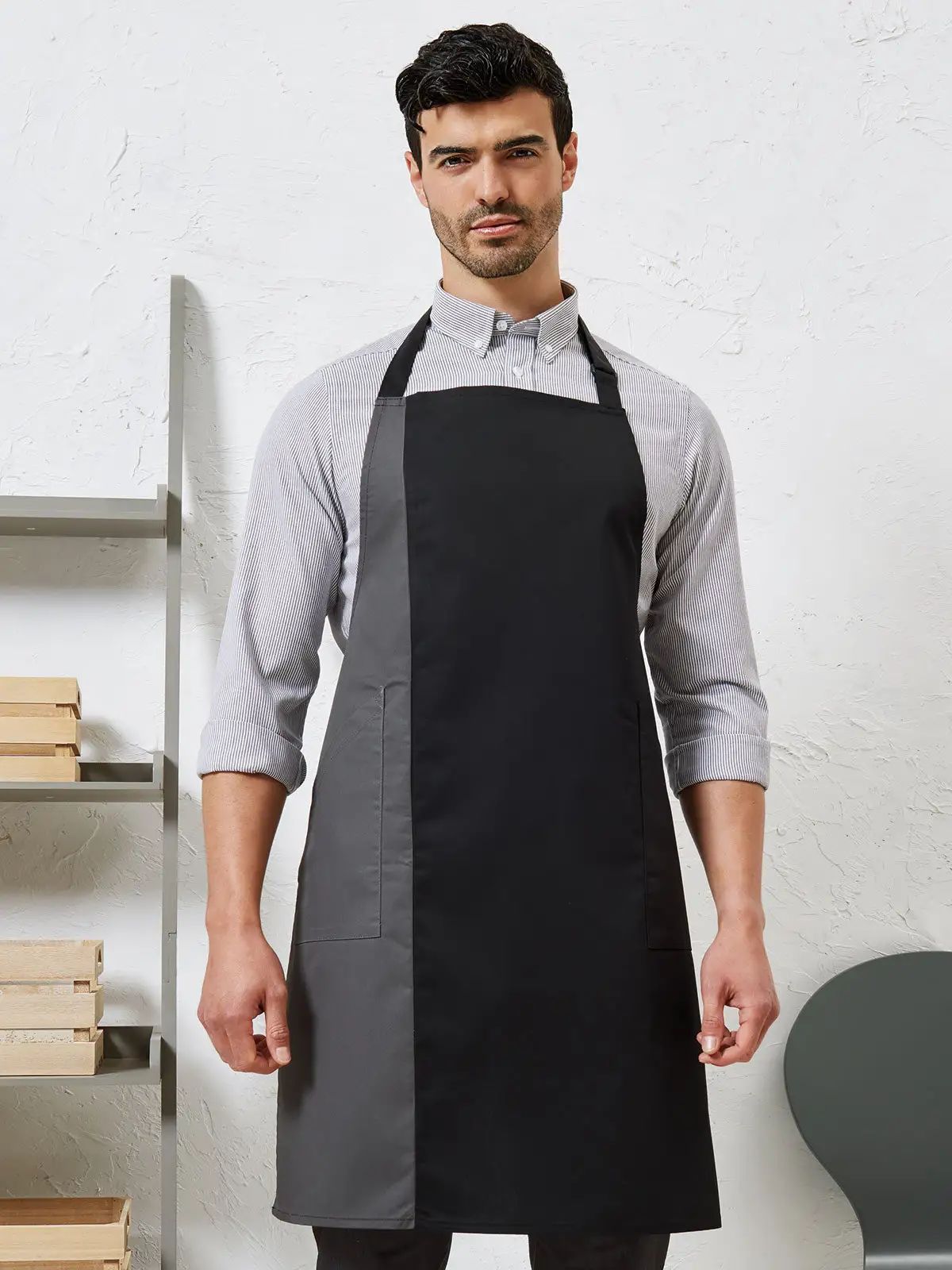 Contrast Bib Apron - Premier
