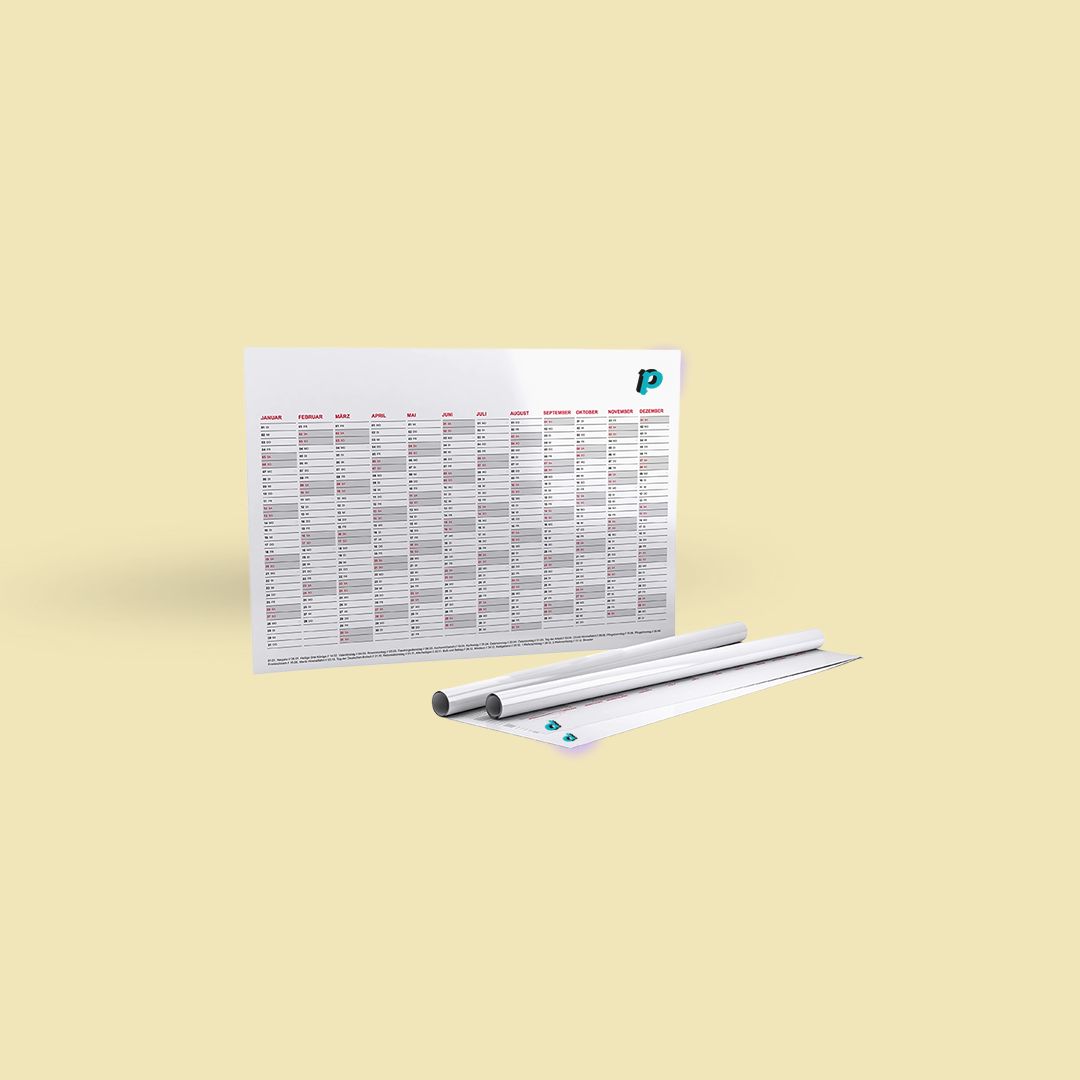 Planner annuale in stampa digitale, 1-75 copie