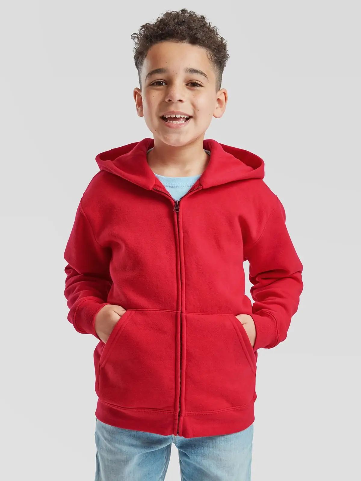 Kids Premium Hooded Sweat Jacket - Fruit of the Loom