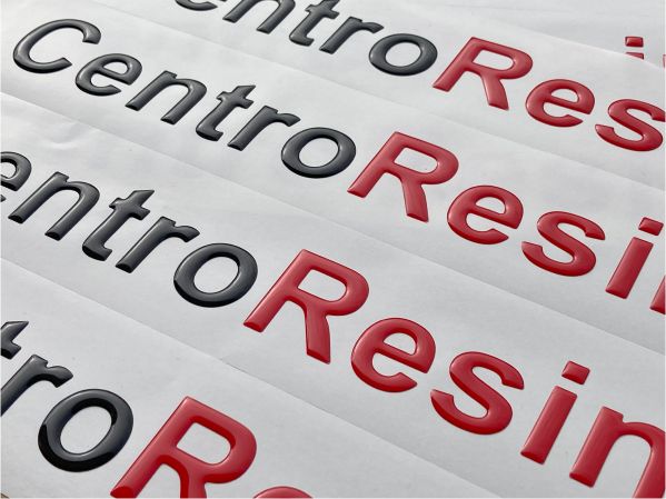Letter resin stickers