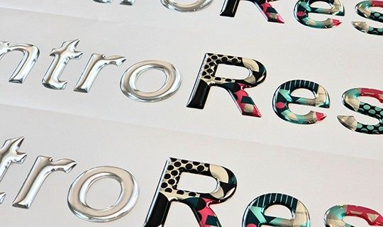 Letter resin stickers