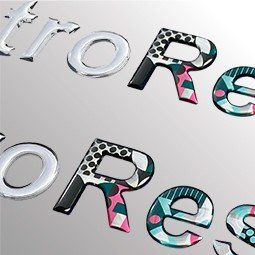 Personalised letter resin stickers