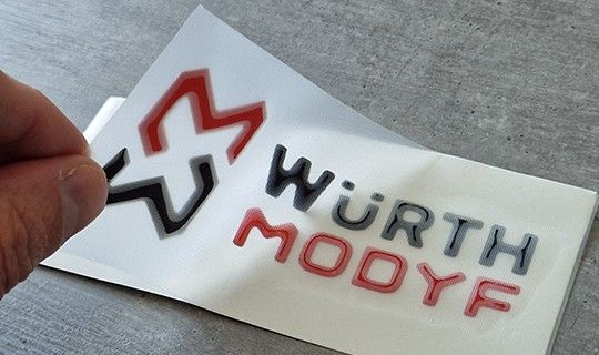 Vinilos adhesivos de corte con gota de resina