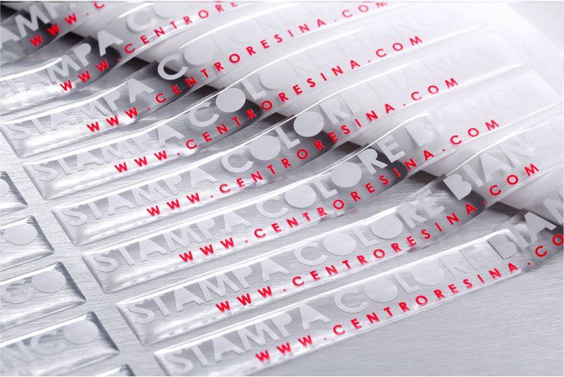 Pegatinas gota de resina transparente