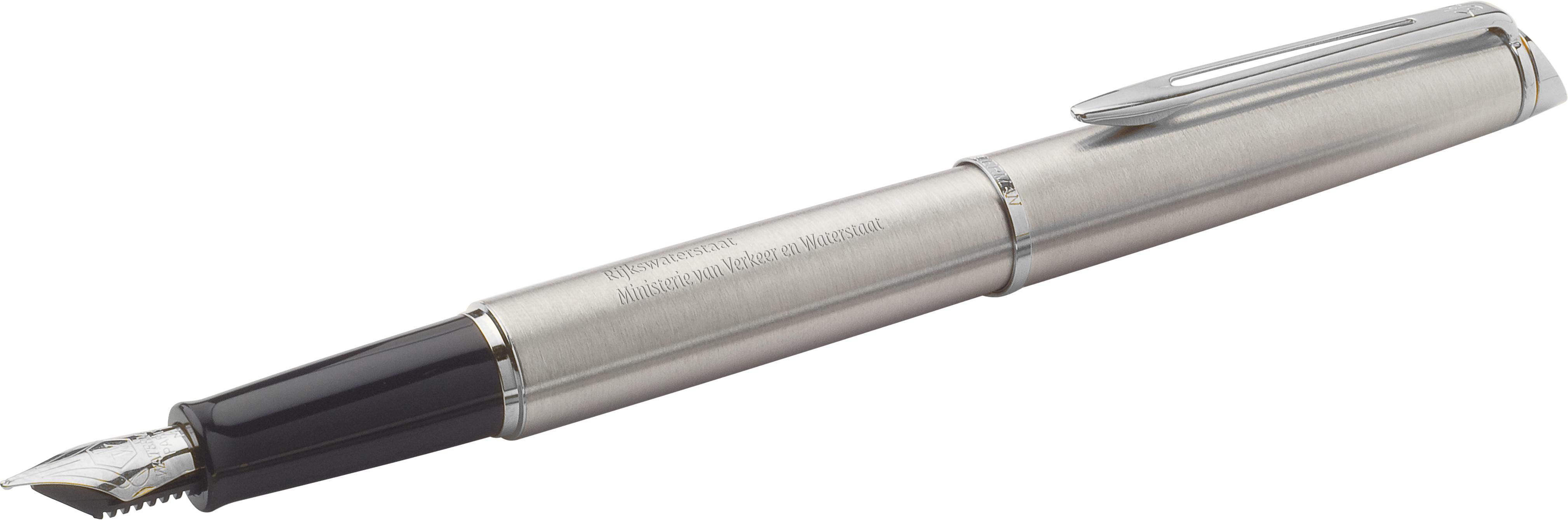 Waterman, penna stilografica Hemisphere in acciaio inox