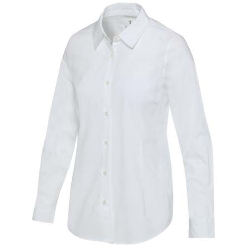 Camicia in tessuto di popeline da donna Carnelian
