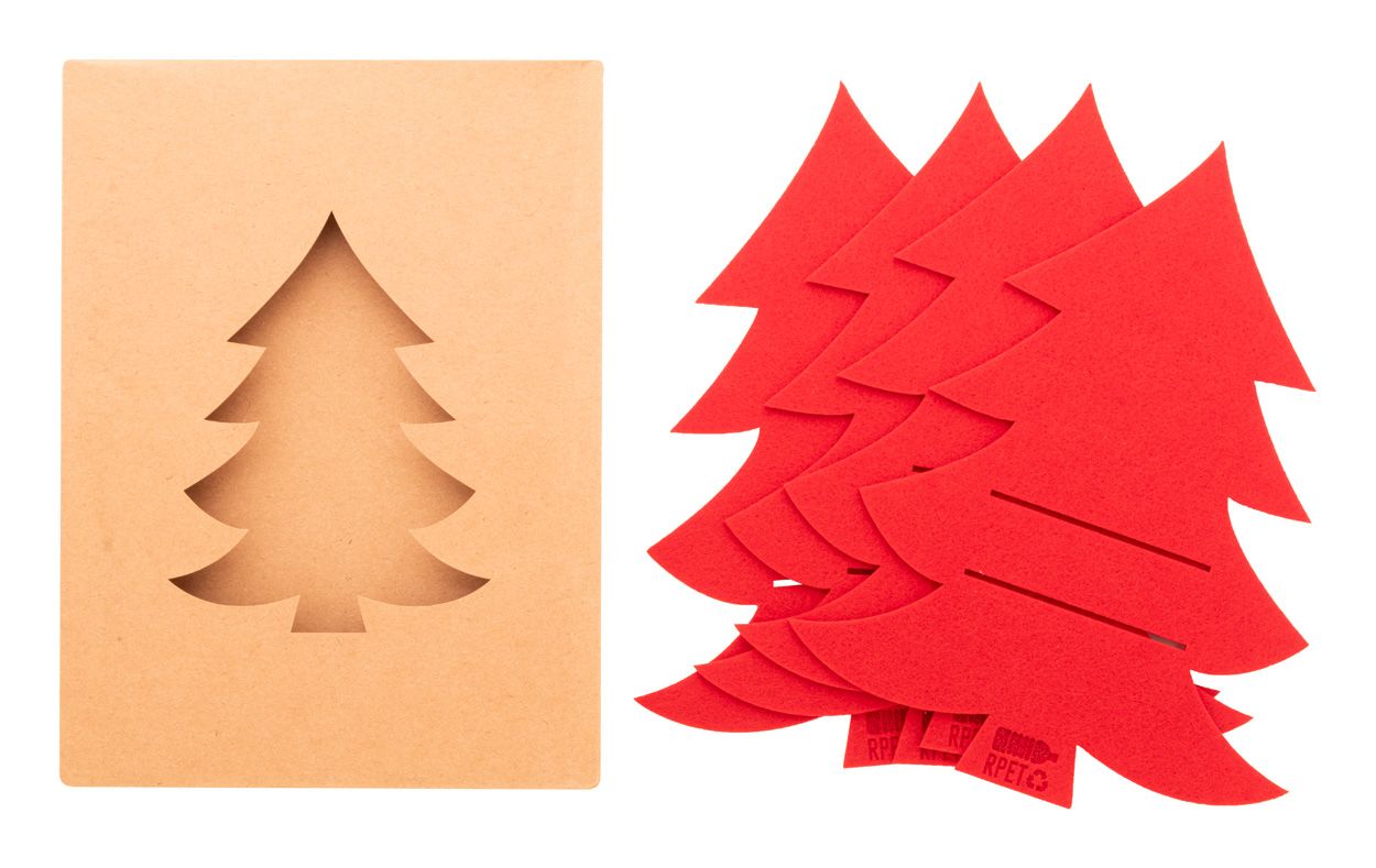 Tonsvik. Set di portaposate in RPET a tema natalizio