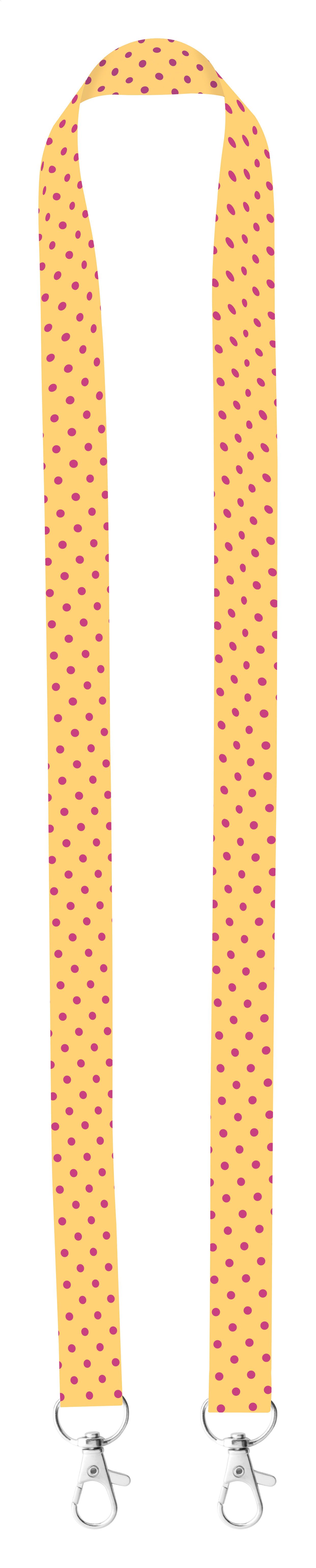 Lanyard da 20mm in poliestere con doppio moschettone