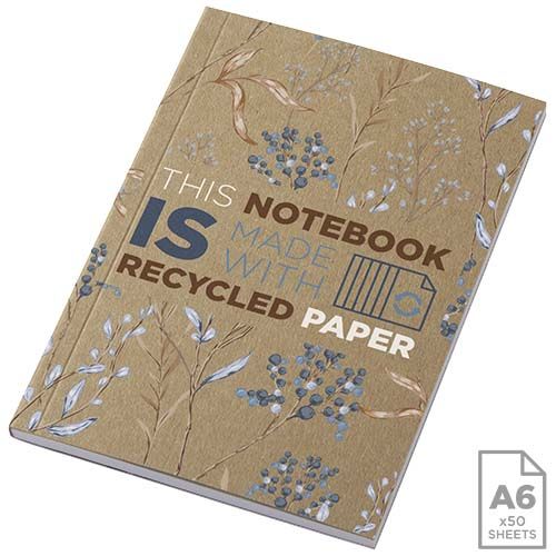 Blocco note formato A6 con copertina morbida in carta kraft riciclata e 50 fogli Novella Austen