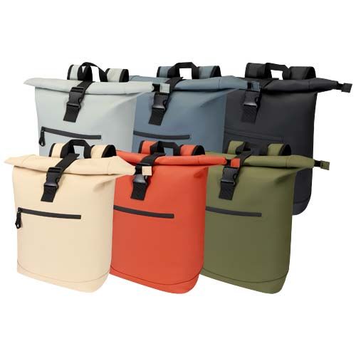 Zaino roll-top per portatile da 15" in materiale riciclato certificato GRS da 18 litri Resi Plus