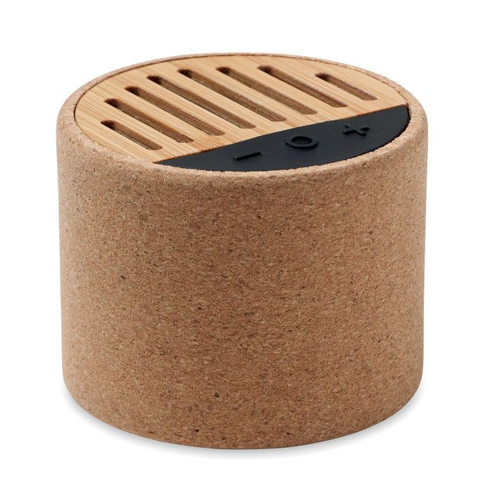 ROUND +. Speaker wireless in sughero