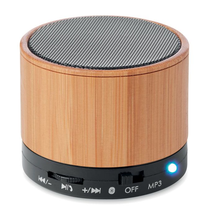ROUND BAMBOO. Speaker wireless in bamboo