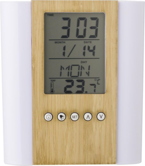 Portapenne in bamboo e plastica da tavolo Hassan