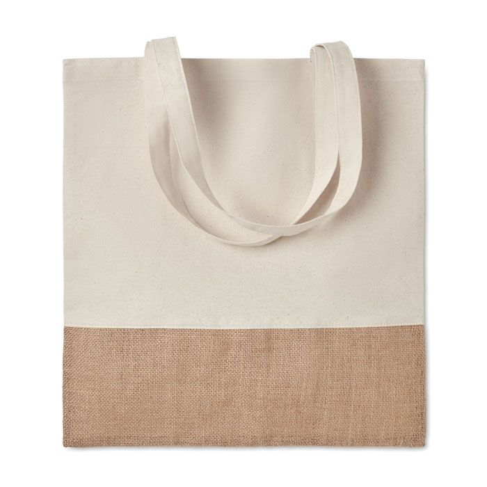 Shopper con dettagli in juta India Tote