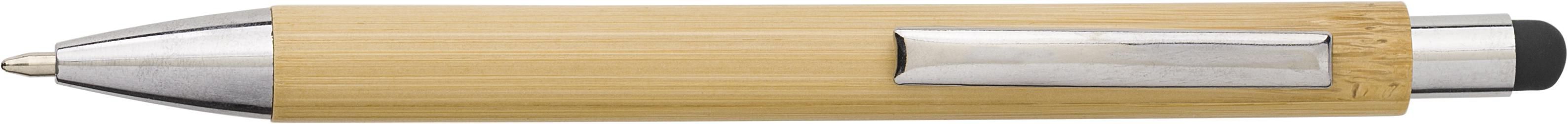Penna a sfera in bamboo capacitiva, refill blu Claire