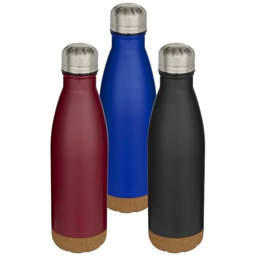 Borraccia termica in acciaio inossidabile a doppia parete isolamento sottovuoto da 500 ml con dettagli in sughero Cove