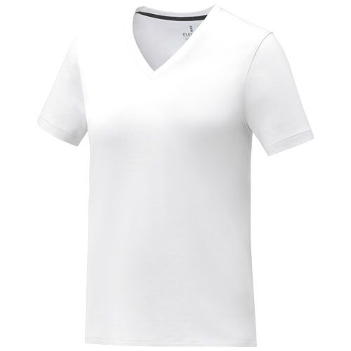 T-shirt Somoto da donna a manica corta con collo a V