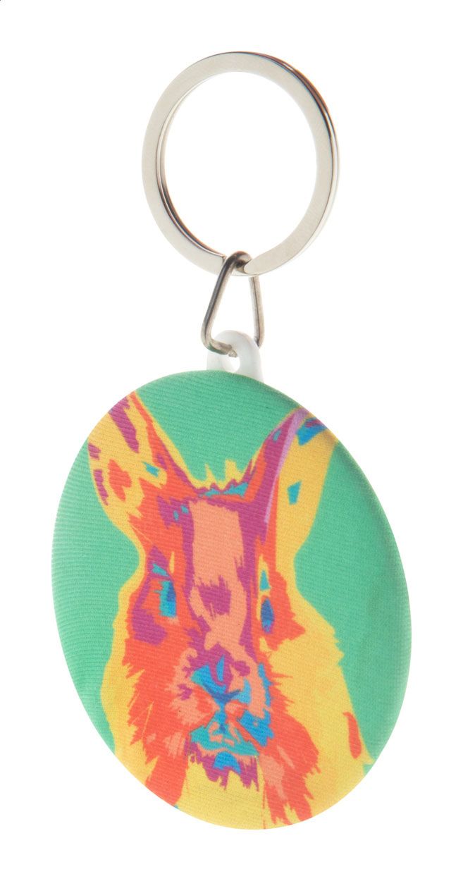 KeyBadge RPET Maxi. Portachiavi in RPET a bottone