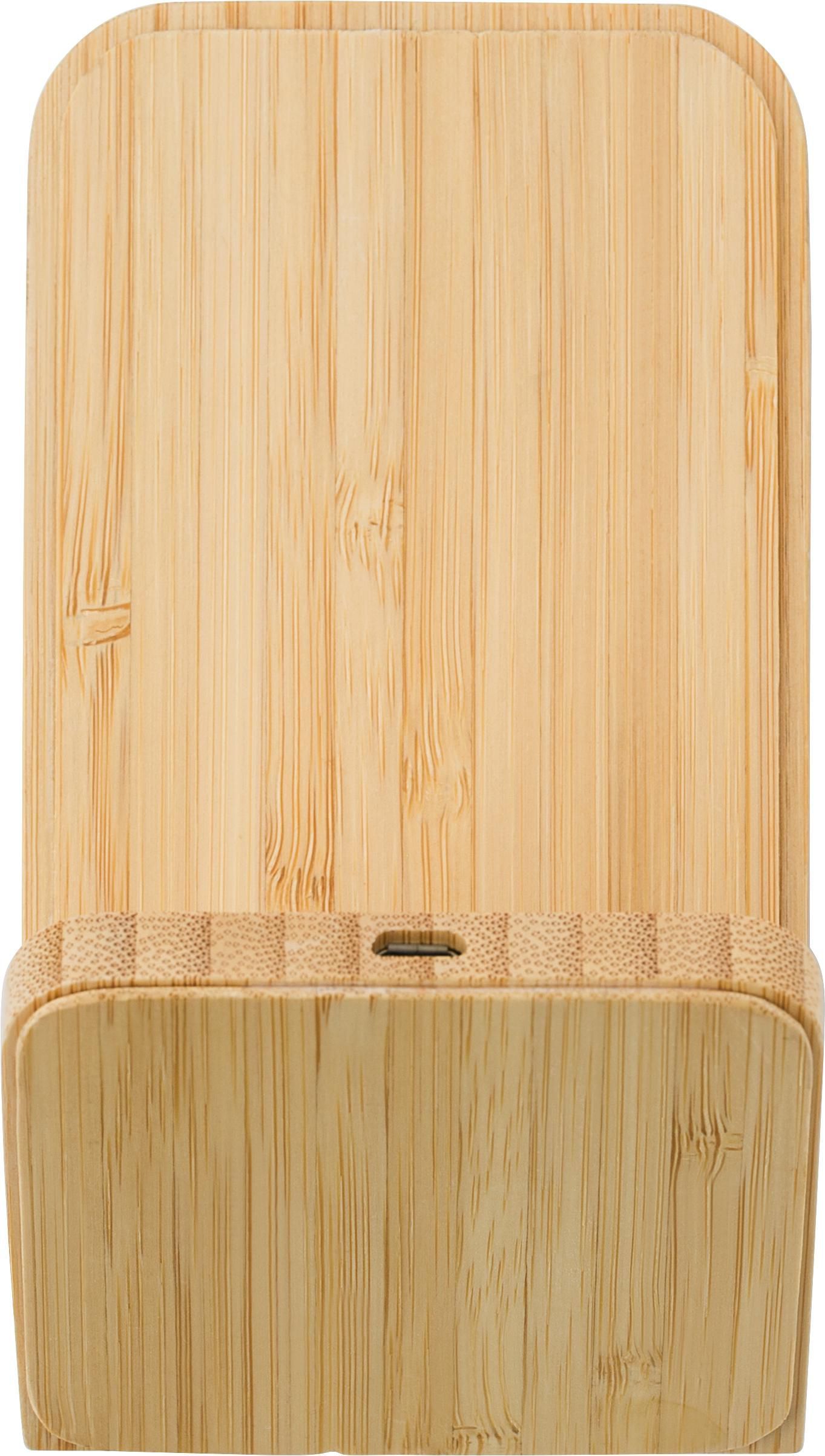 Supporto per smartphone in bamboo ricaricabile Claudie