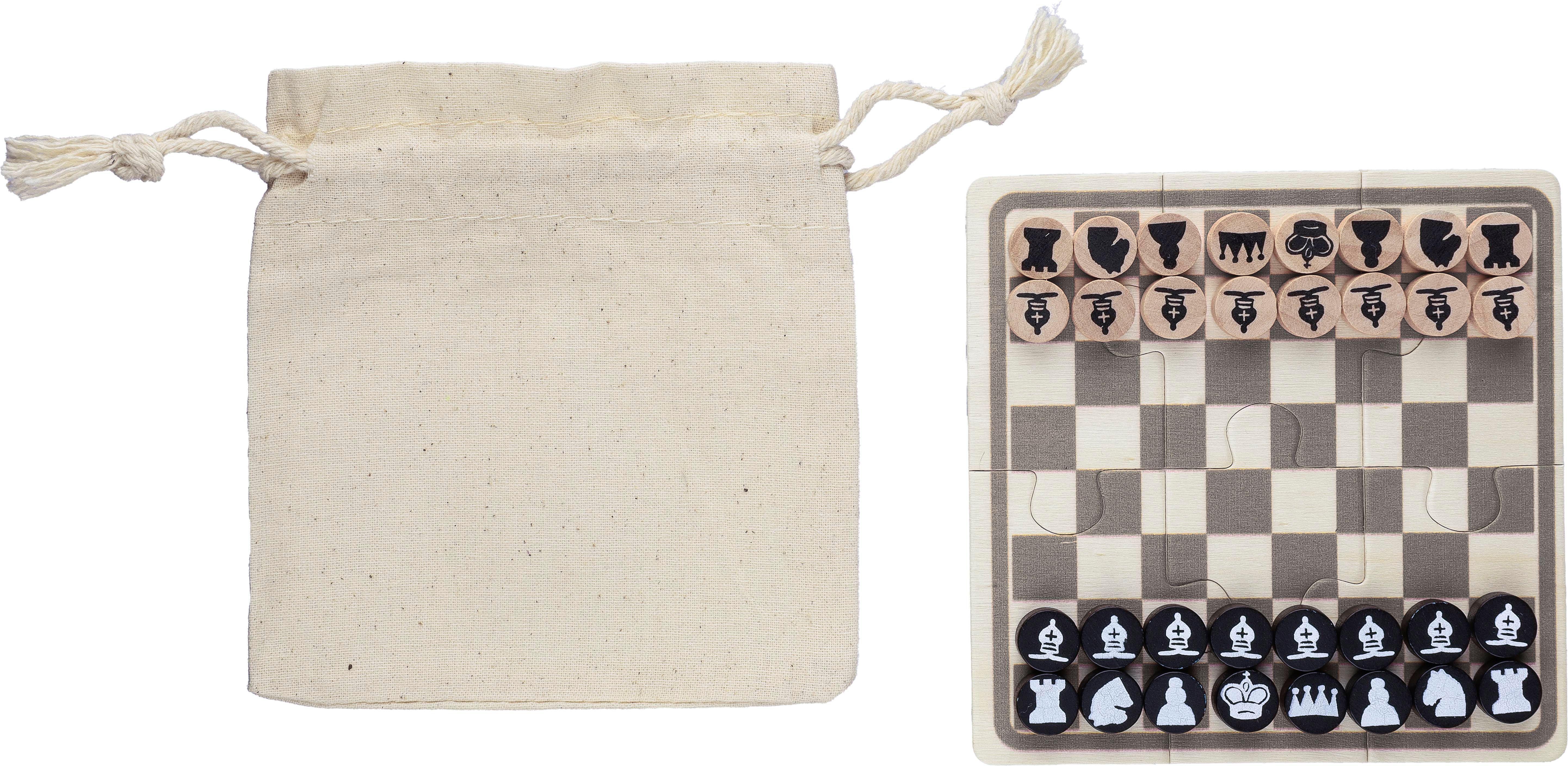 Set Gioco scacchi e dama in legno in legno Hank