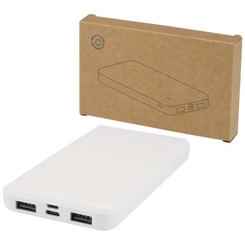Power bank da 10.000 mAh e 10 W in plastica riciclata Intan