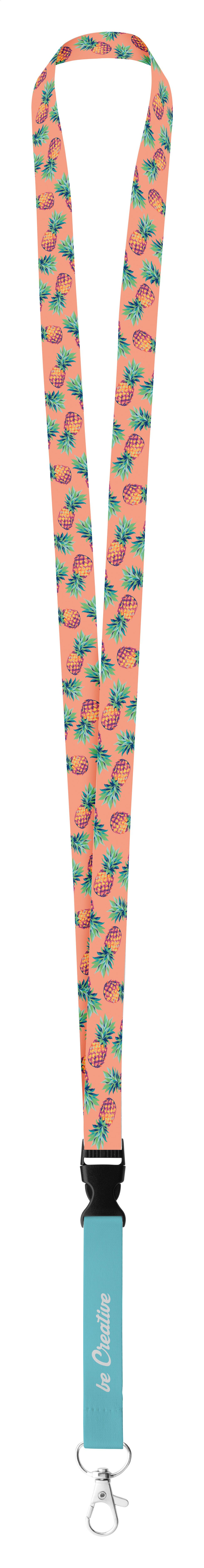 Lanyard in poliestere da 15mm con moschettone sganciabile