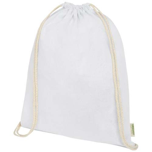 Borsa con cordoncino in tessuto biologico certificato OCS da 140 g/m² Odisha  - 5L