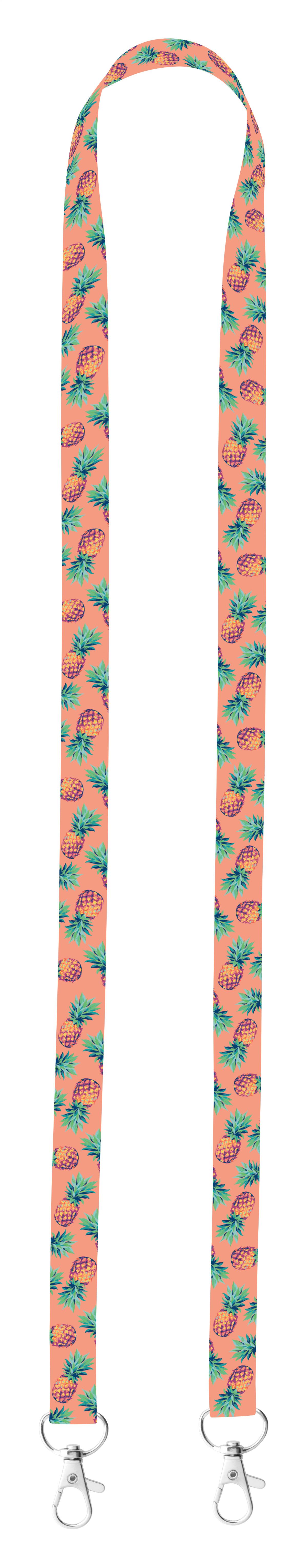 Lanyard in poliestere da 15mm con 2 moschettoni