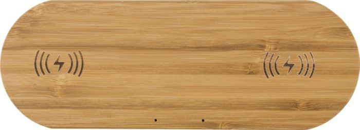 Caricatore wireless doppia posizione in bamboo Tatum