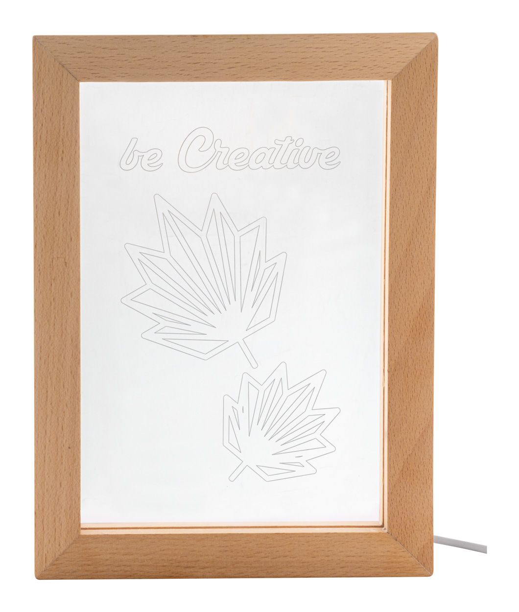 Woodiframe. Trofeo con illuminazione a LED