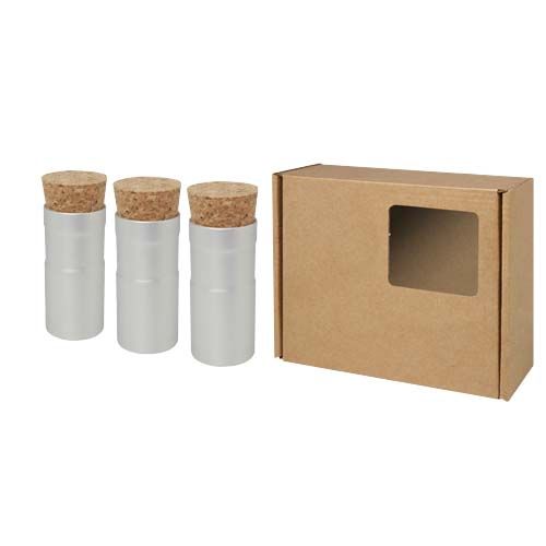 Giardino da scrivania con mix di fiori, set di tre vasi Hey Pots