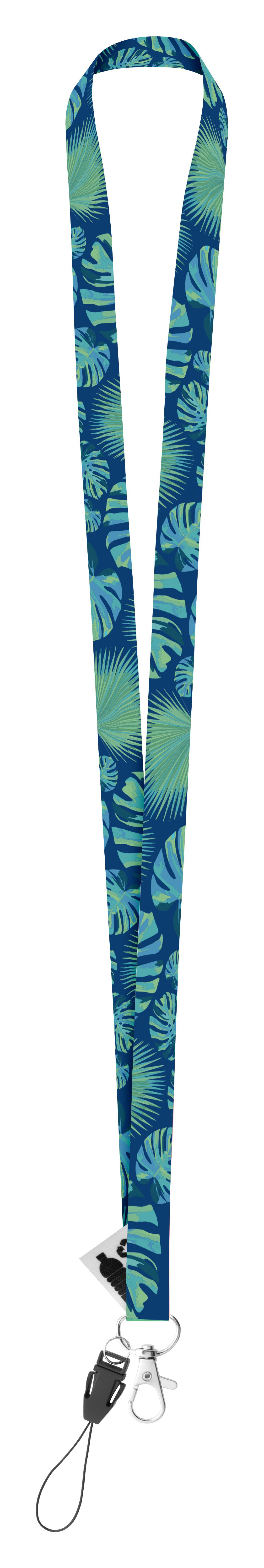 Lanyard in RPET da 15mm con ordino per cellulare