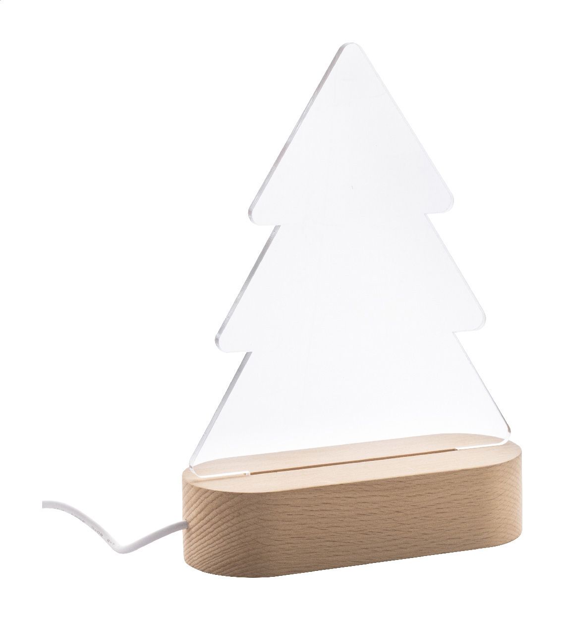 Woodify Xmas. Trofeo albero natalizio con luce LED