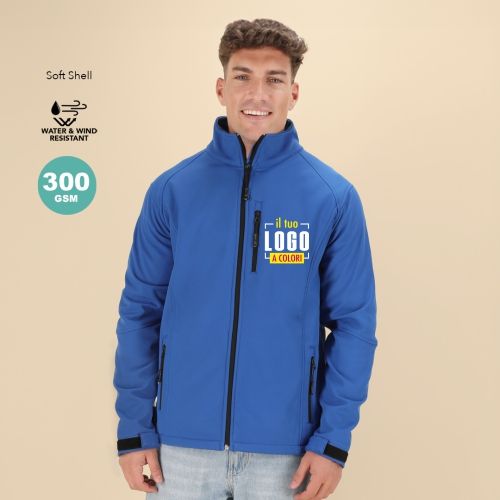 Giacca Impermeabile e Traspirante da Uomo in Soft Shell Chiusura a Zip Personalizzata Ideale per Tempo Libero