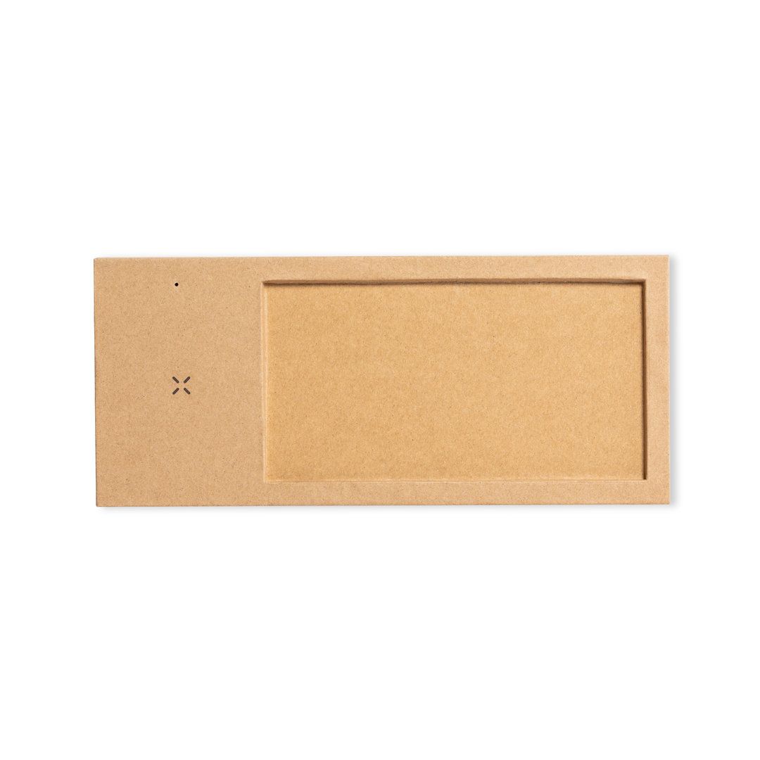 Caricatore Wireless con Spazio Cancelleria Personalizzato in Cartone Riciclato Gadget Ideali per Uffici