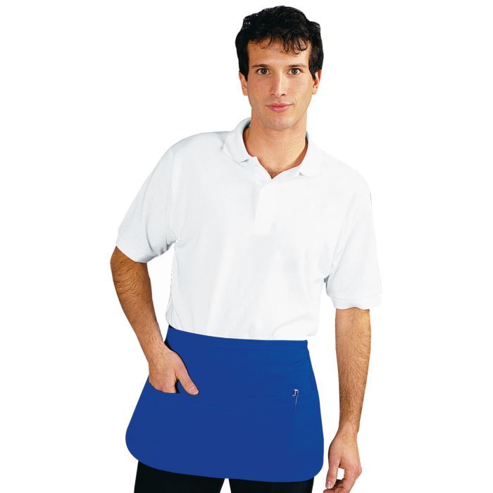 Grembiule Vita Pub Blu Cina | Doppia Tasca, Lacci Lunghi, Unisex