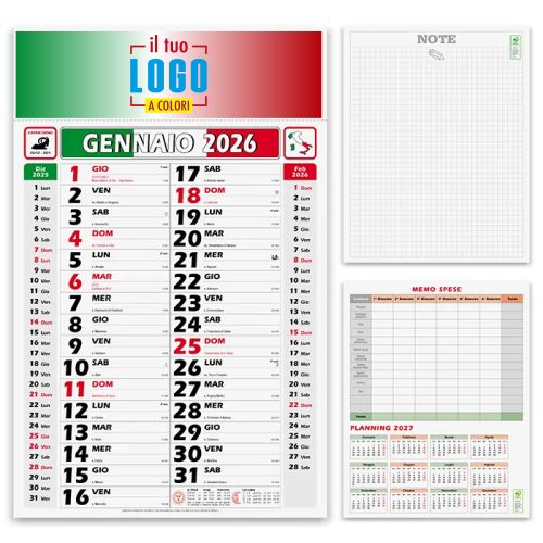 Calendario Olandese 2026 | Mensile con Memo Spese | Personalizzato | ITALY