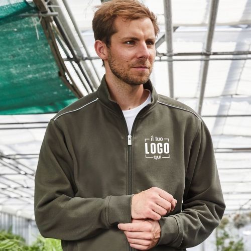 Felpa da Lavoro a Mezza Zip da Uomo Resistente Interno Felpato Personalizzata