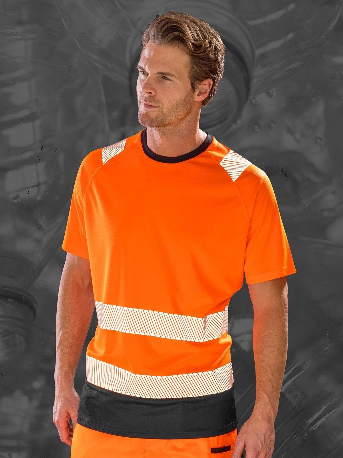 T-Shirt Manica Corta Girocollo di Sicurezza Personalizzata - Result