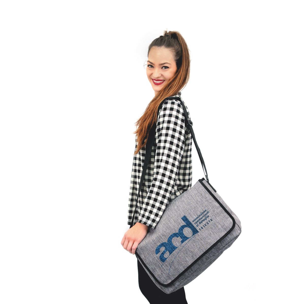 Cartella Porta Computer 42x29CM in Tessuto Melange Personalizzata