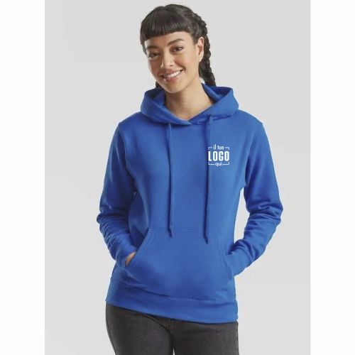 Felpa Donna Interno Caldo con Cappuccio Doppio Cordoncino in Cotone Belcoro Personalizzata Ideale come Capo per Team-Ladies Classic Hooded Sweat