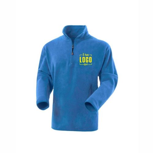 Maglioncino in Pile con Collo Alto a Mezza Zip Personalizzato Ideale come Capo da Lavoro- Rossini