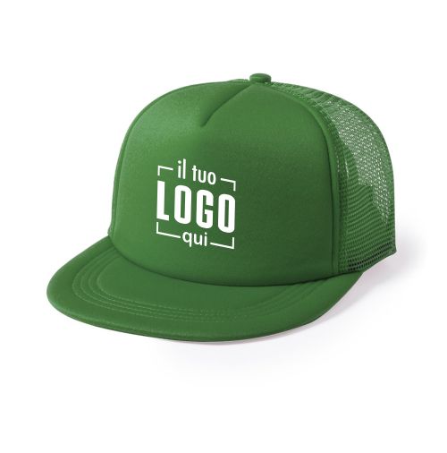 Cappellino 5 Pannelli Flat Visor Rete & Poliestere| Personalizzato