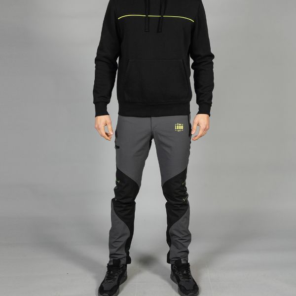 Pantalone Uomo da Lavoro in Softshell Antiabrasione Tre Strati Elasticizzato, Impermeabile e Interno Caldo Personalizzato-ADAMELLO SOFTSHELL